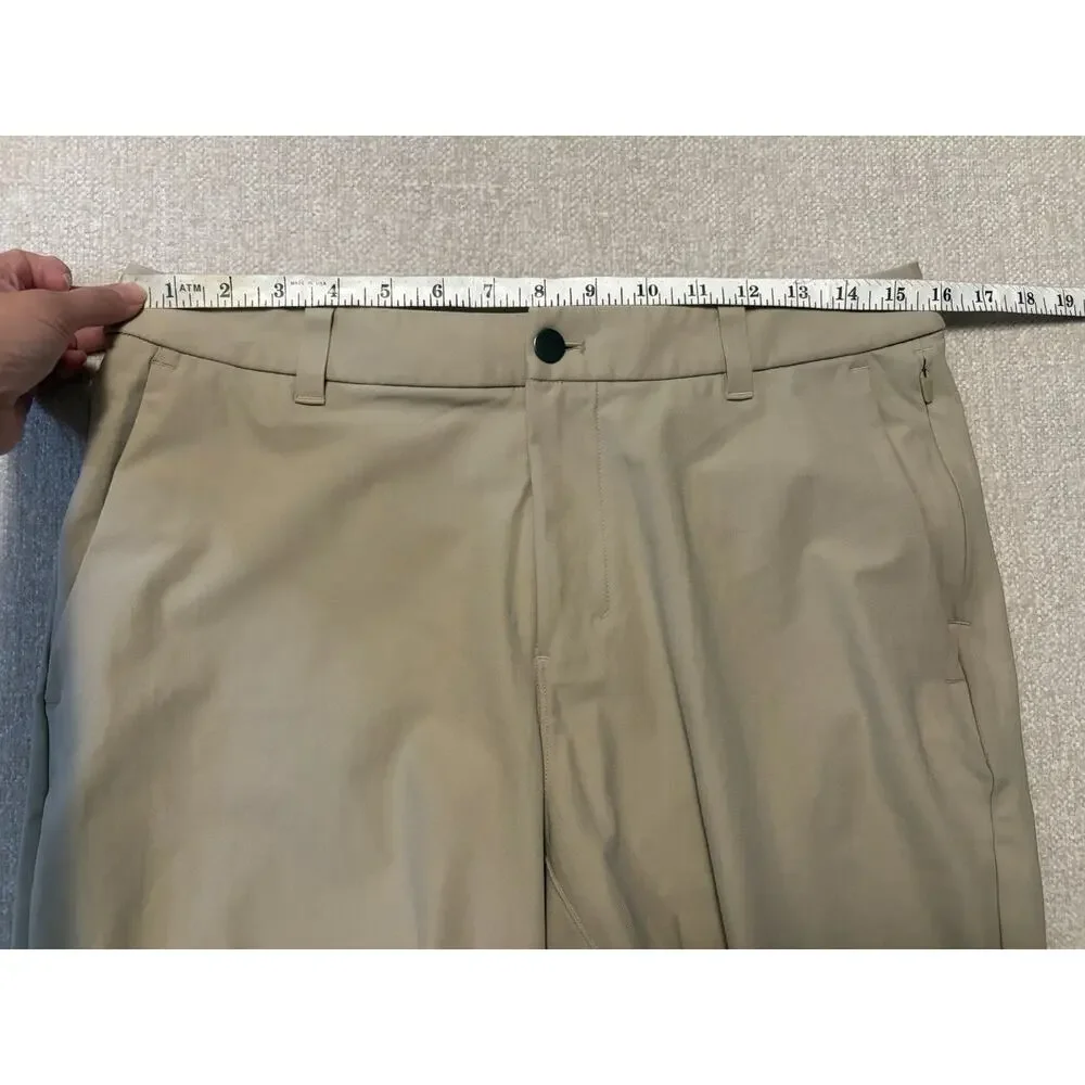 Lululemon Commission Short Mens 31 Chino Classic 7 Inseam Golf Preppy Beige